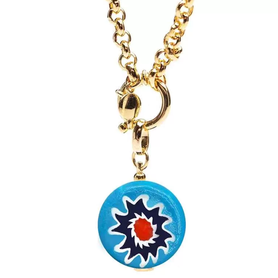 Jewelry-Amourrina Lido Necklace - Blue