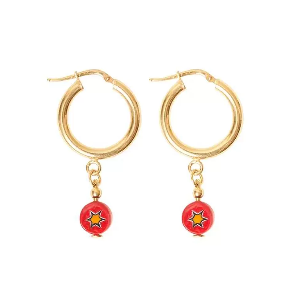 Jewelry-Amourrina Schiona Earrings Large- Red