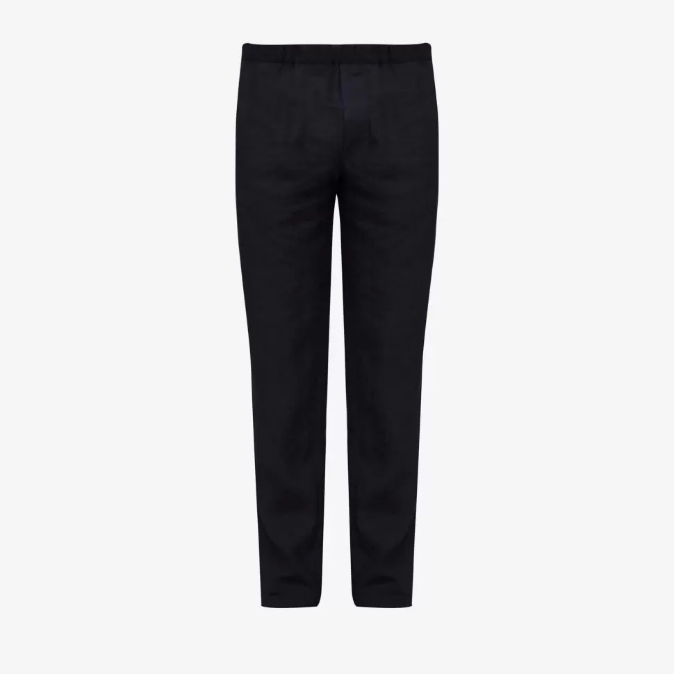 For Men-Atelier Bomba Black Lounge Suit Trousers - Made To Order