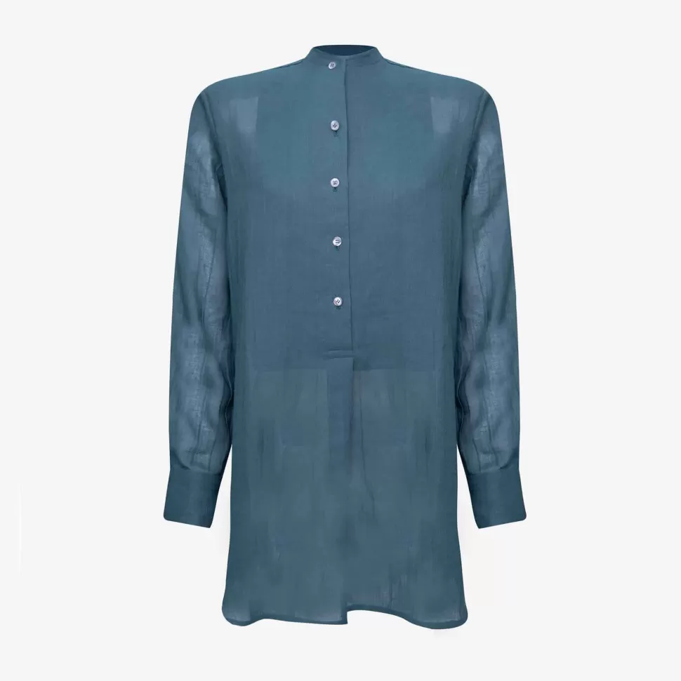 Tops & T-Shirts-Atelier Bomba Emerald Green Lounge Suit Shirt - Made To Order