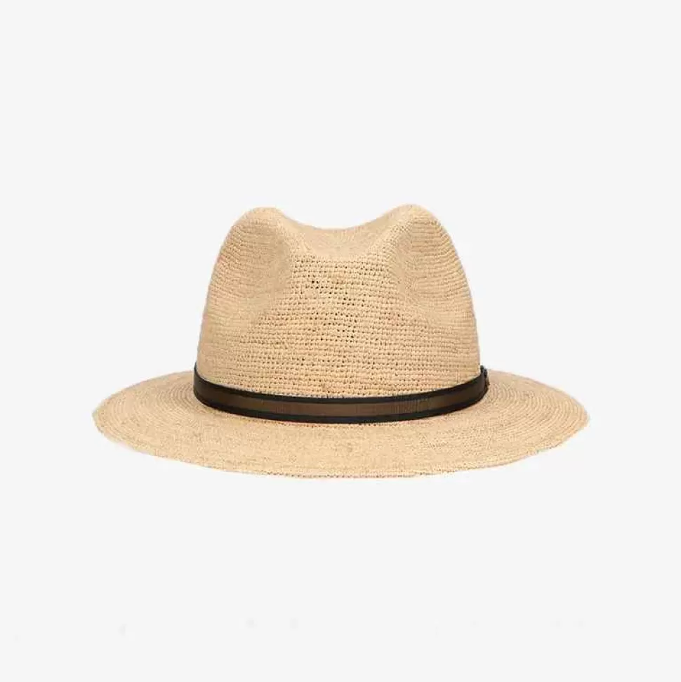 Accessories-Borsalino Country Rafia Crochet Medium Brim