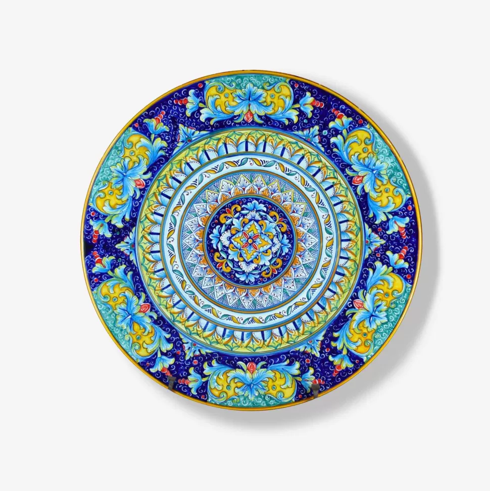 Artisans-Ceramiche Artistiche Gialletti Giulio Ceramiche Gialletti Artisan Blue Decorative Plate - Made To Order