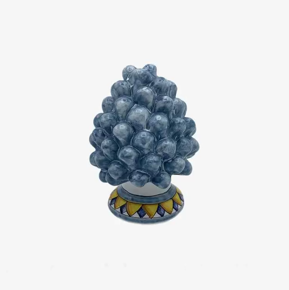 Artisans-Ceramiche Mennella Artisanal Light Blue Pinecone - Made To Order