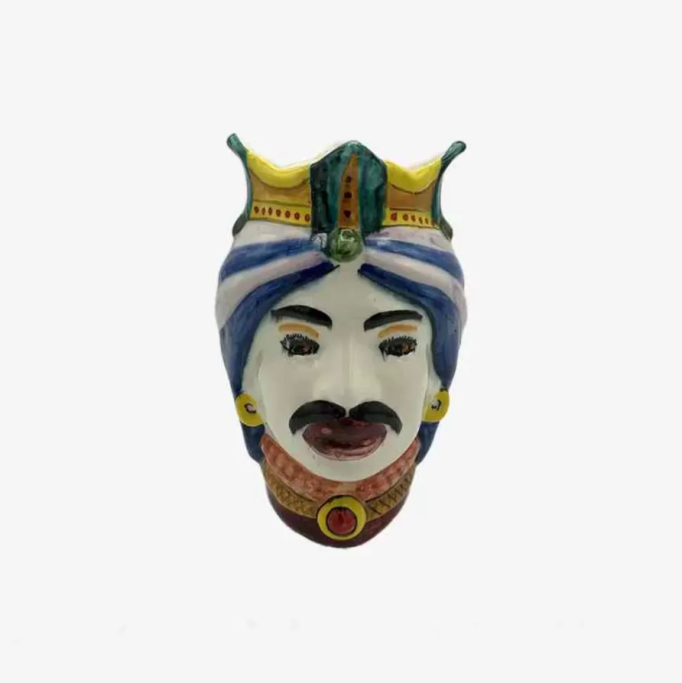 Artisans-Ceramiche Mennella Artisanal Moor'S Head - Made To Order