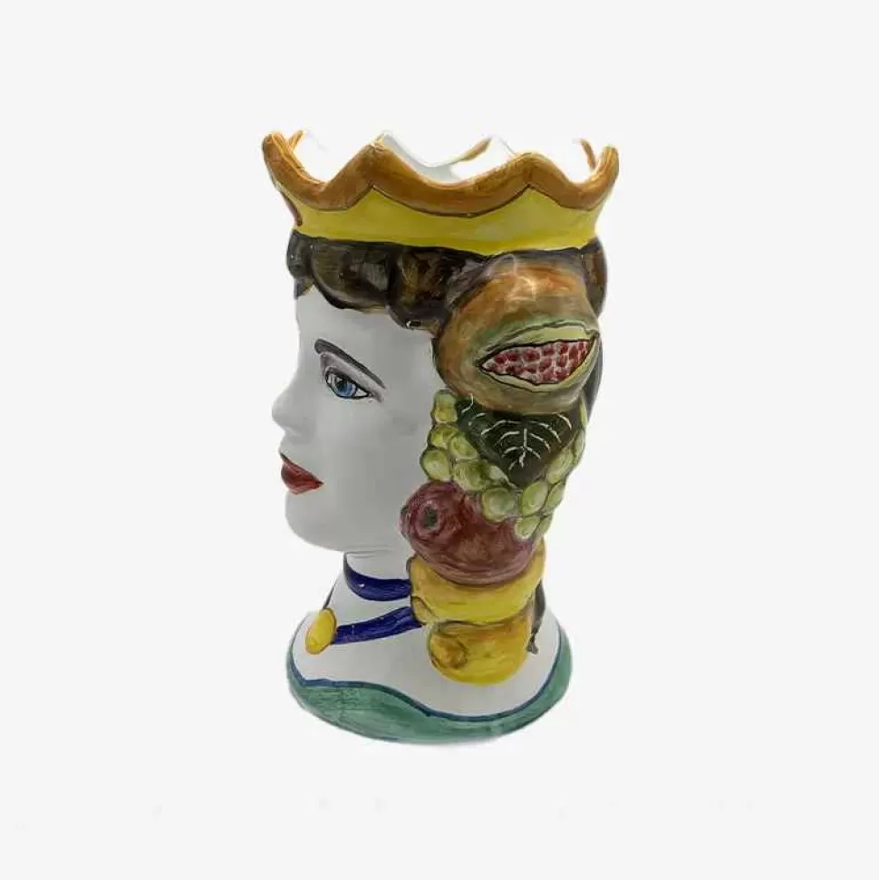 Artisans-Ceramiche Mennella Artisanal Moor'S Head - Made To Order