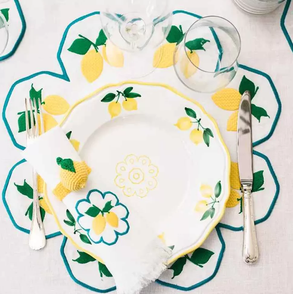 Tableware-CIBELLE Napkins Limoni - Set Of 2