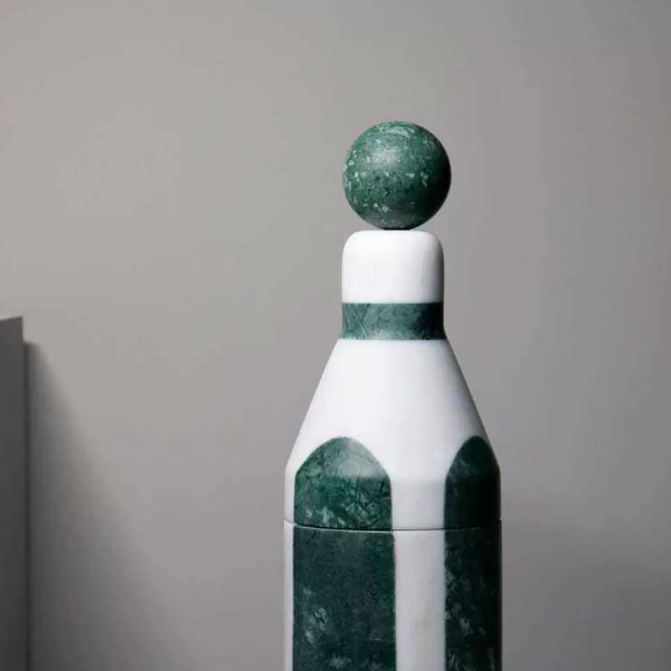 Kitchen-Editions Milano Cooler B Marble Container Green And White, Pietro Russo Design - Made To Order