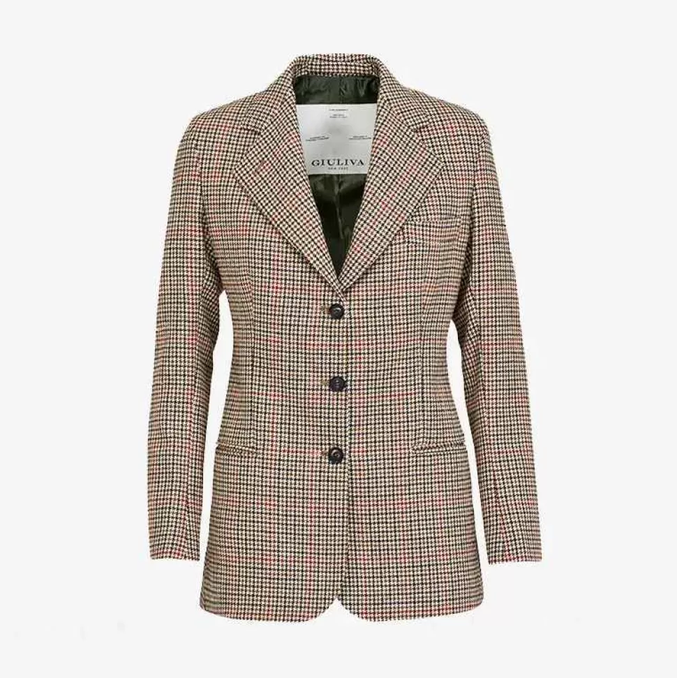 Outerwear-Giuliva Heritage The Ginestra Blazer Wool Check