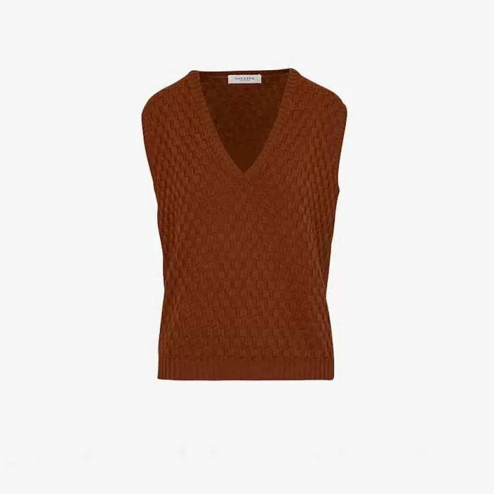 Knitwear-Giuliva Heritage The Lidia Vest Virgin Wool