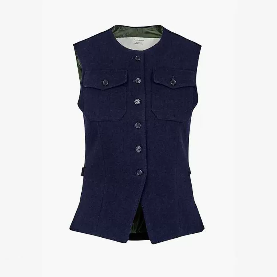 Outerwear-Giuliva Heritage The Lucia Vest Virgin Wool