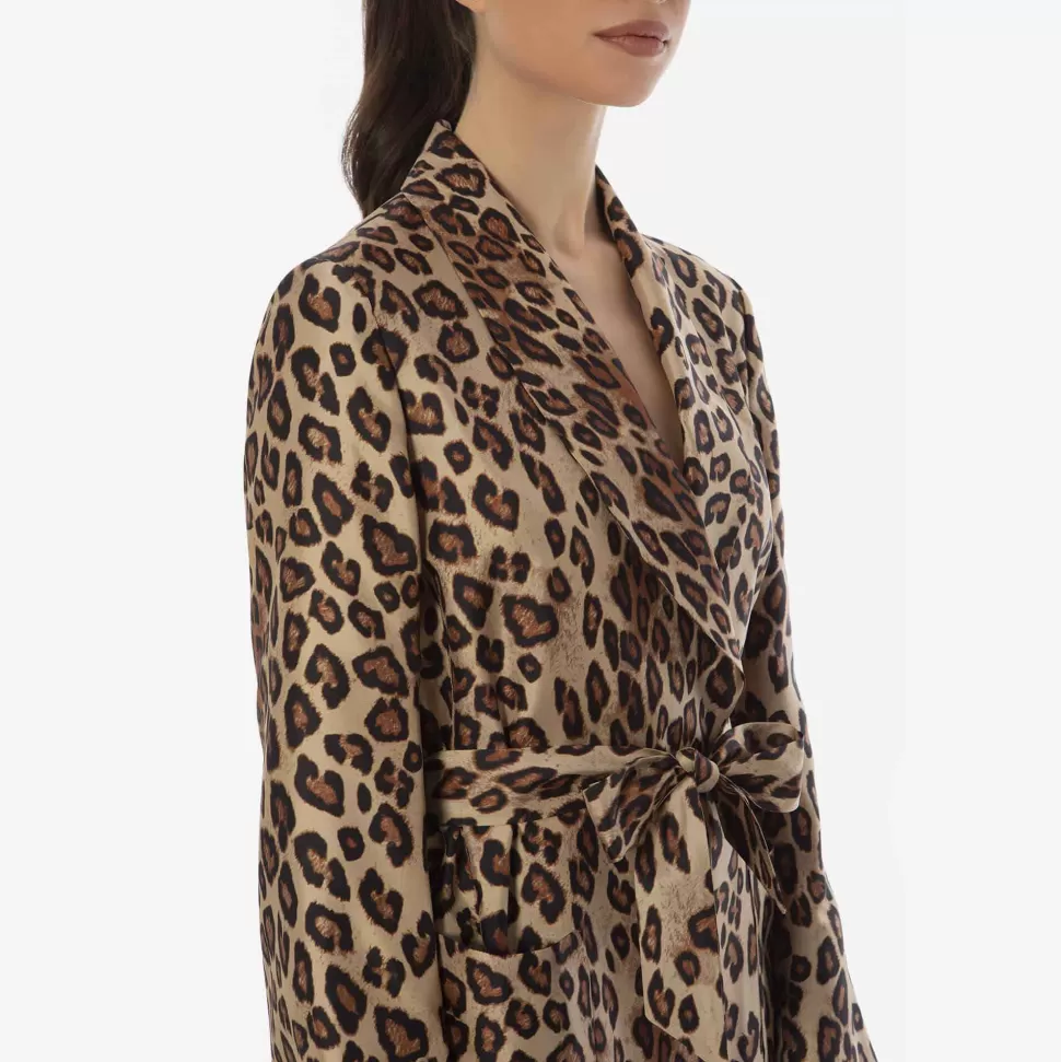 Lingerie & Nightwear-ISSIMO X Alberto Biani Leopard Dressing Gown