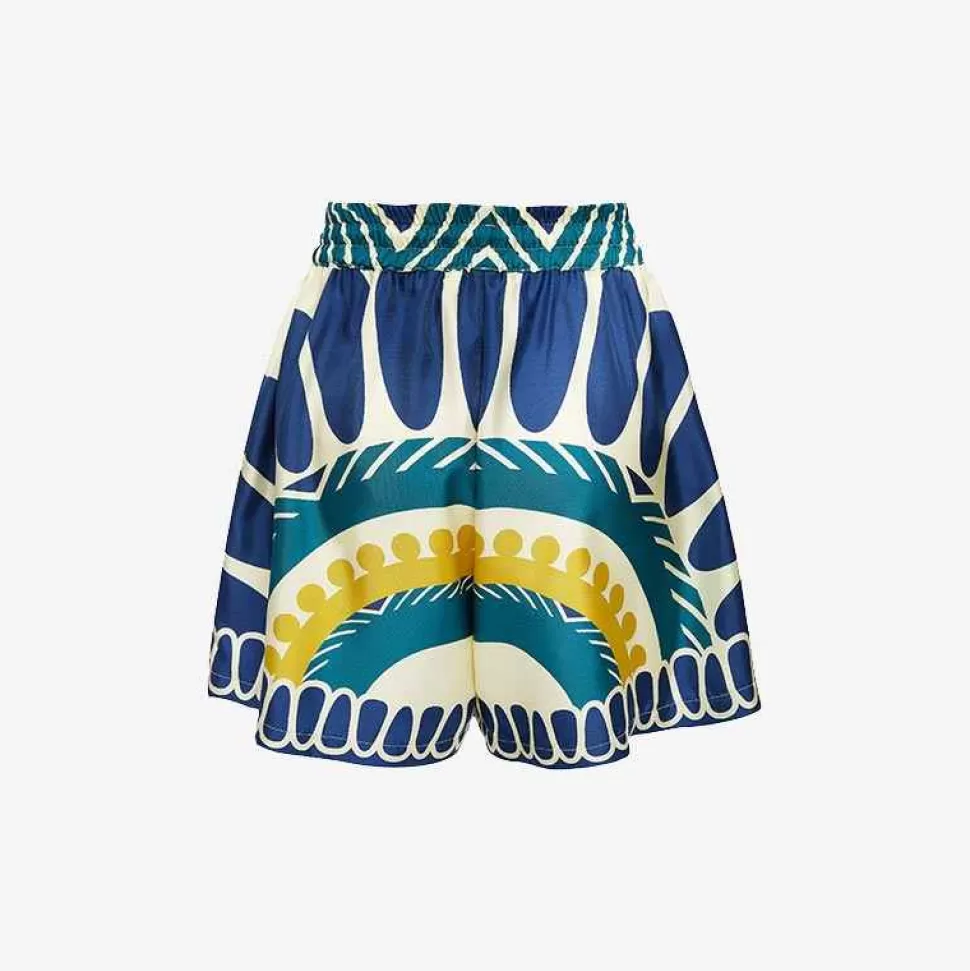 Bottoms-ISSIMO X La Doublej Pull-Up Shorts - White Solar Placee