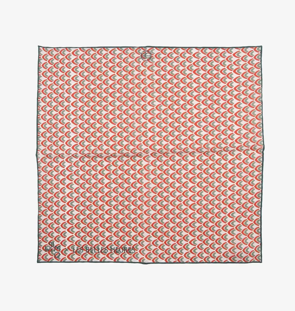 Mezzatorre-ISSIMO X Les Belles Heures Mezzatorre 14H12 Cotton And Silk Blend Printed Scarf