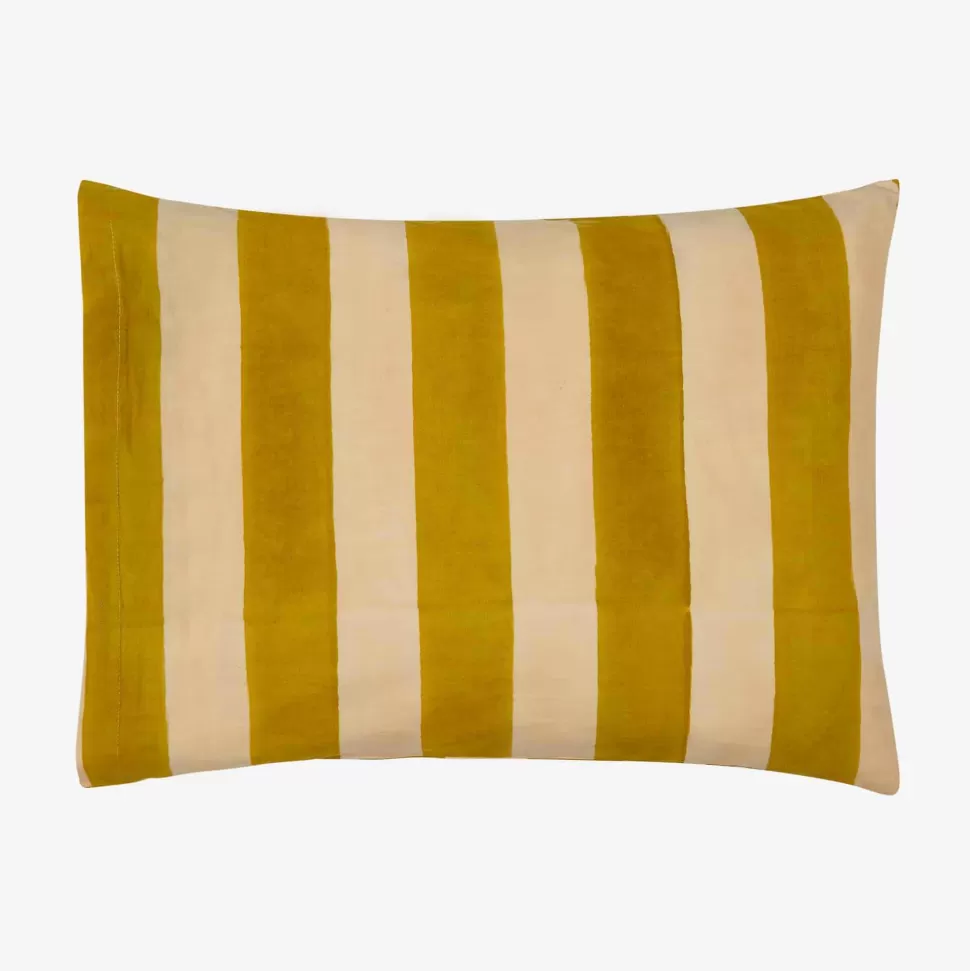 Living Room-ISSIMO X Lisa Corti Bougainvillea Mustard Stripes Baby Pillow