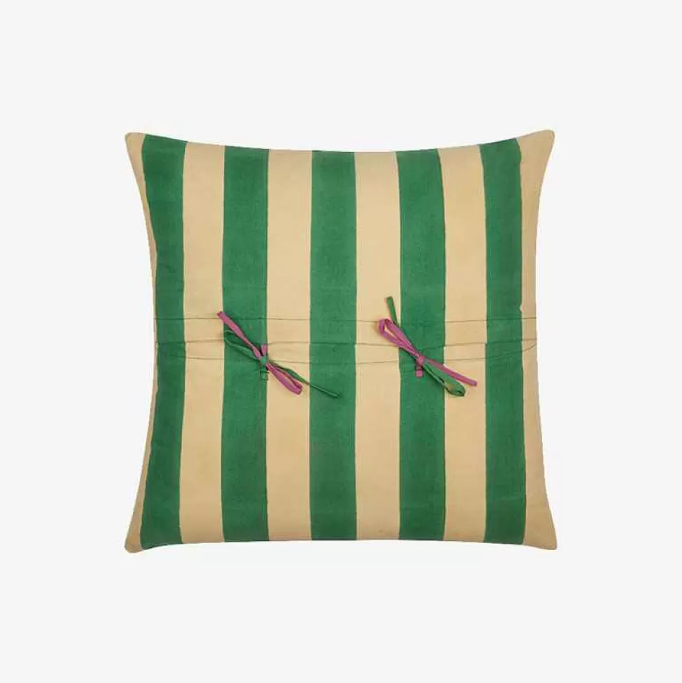 Living Room-ISSIMO X Lisa Corti Bougainvillea Mustard Stripes Pillow