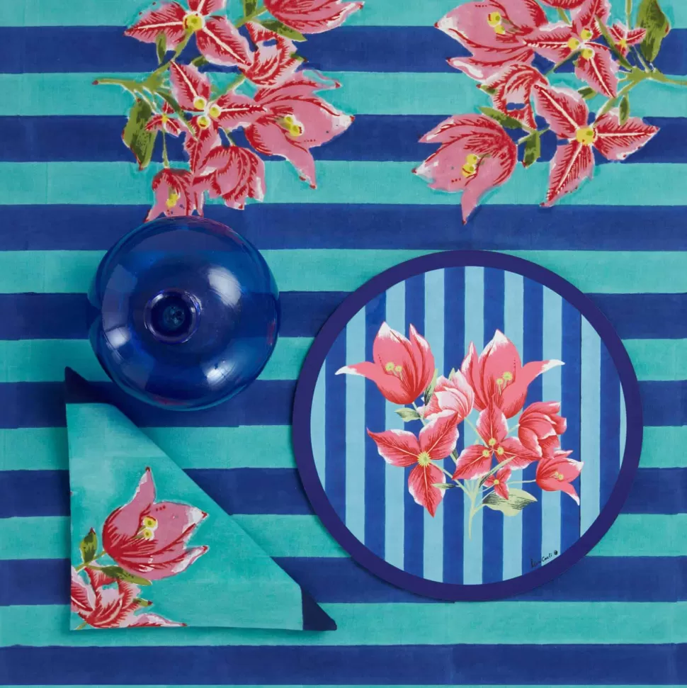 Tableware-ISSIMO X Lisa Corti Bougainvillea Stripes Placemat