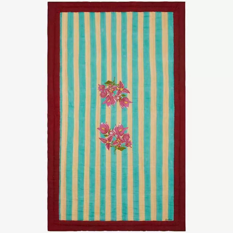 Bedroom-ISSIMO X Lisa Corti Bougainvillea White Veronese Stripes Junior Quilt