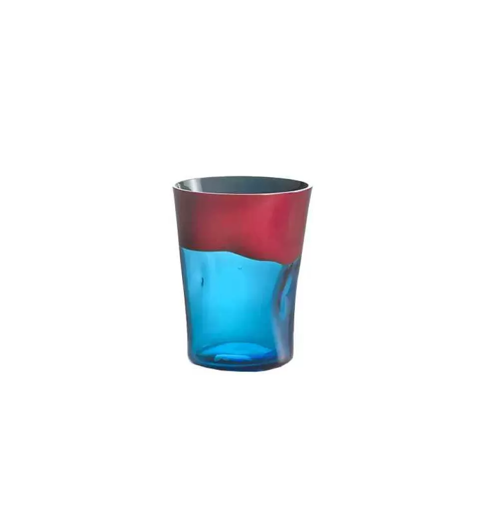 Tableware-NasonMoretti Dandy Water Glass Coral Aquamarine - Made To Order
