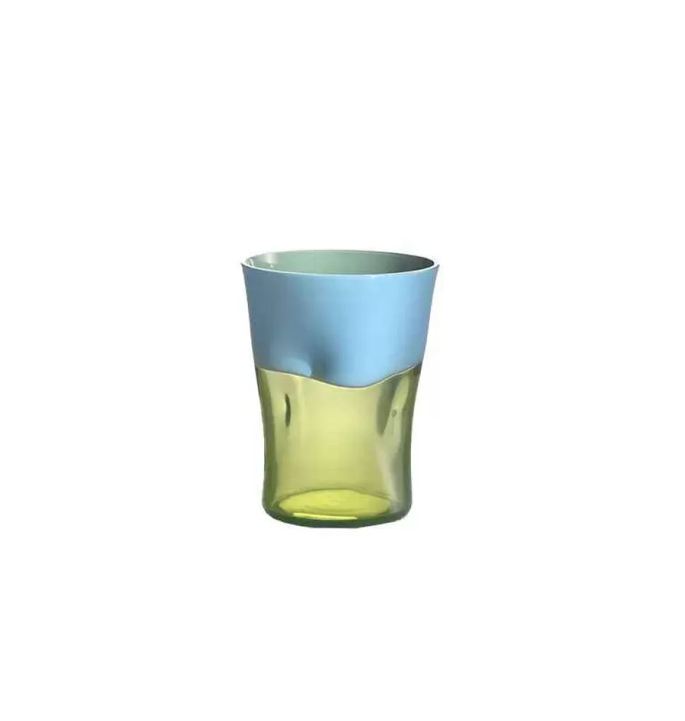 Tableware-NasonMoretti Dandy Water Glass Sky Blue Acid Green - Made To Order
