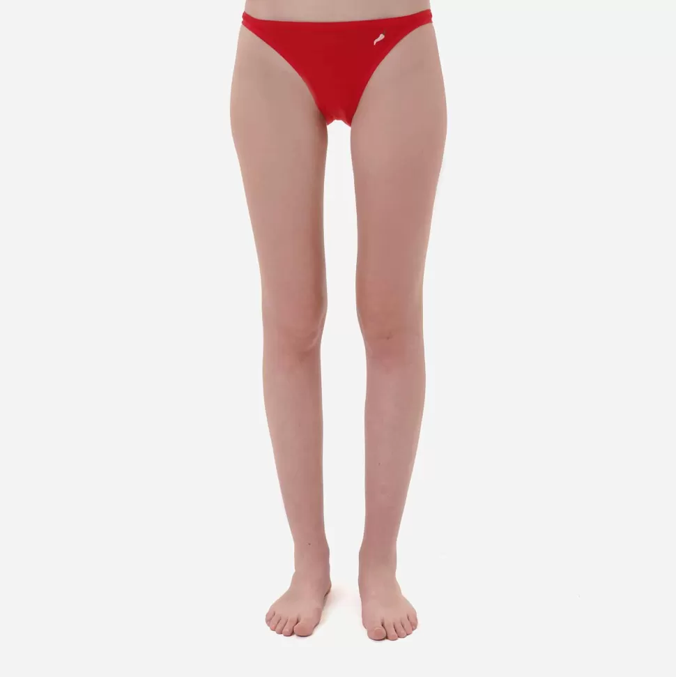 Lingerie & Nightwear-ISSIMO Red Slip- In Ecological Fabric With Our Lucky Chili Embroidery